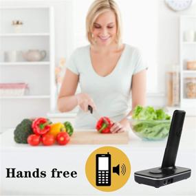 img 3 attached to Cordless Home Phone: Basic Call Blocking, Multi-Language Interface, Easy Operation, Space Saving, Adjustable Volume - Black