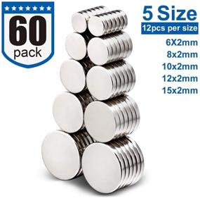 img 3 attached to 🧲 DIYMAG Magnets 60Pcs: Small Round Disc Fridge Magnets for Crafts, Office, Whiteboard, Map & Push Pin Magnets