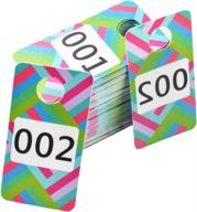 set of 100 reusable consecutive live number tags, ideal for facebook live and lularoe supplies - normal and mirrored reverse numbers (001-100) логотип