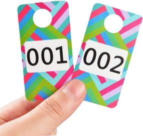 img 1 attached to Set of 100 Reusable Consecutive Live Number Tags, Ideal for Facebook Live and LuLaroe Supplies - Normal and Mirrored Reverse Numbers (001-100)