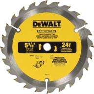 🪚 dewalt dw9054 5.375" 24 tooth atb general purpose circular saw blade in yellow logo