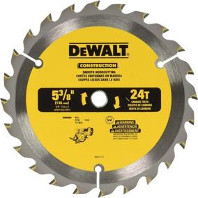 img 1 attached to 🪚 DEWALT DW9054 5.375" 24 Tooth ATB General Purpose Circular Saw Blade in Yellow