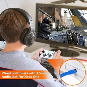 img 2 attached to 🎮 Wired Controller for Xbox One: JORREP 6.6ft Pro Gamepad with Audio Jack, Vibration Feedback - Compatible with Xbox One S/One X, Windows 7/8/10