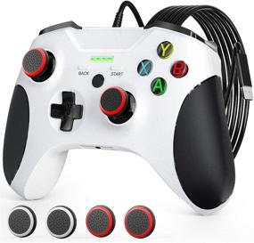 img 4 attached to 🎮 Wired Controller for Xbox One: JORREP 6.6ft Pro Gamepad with Audio Jack, Vibration Feedback - Compatible with Xbox One S/One X, Windows 7/8/10