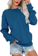 👕 bingerlily women's casual long sleeve sweatshirt: stylish crew neck pullover for relaxed fit logo