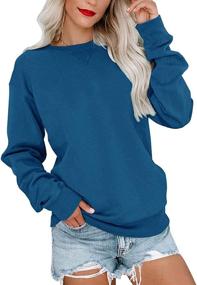 img 4 attached to 👕 Bingerlily Women's Casual Long Sleeve Sweatshirt: Stylish Crew Neck Pullover for Relaxed Fit