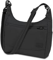👜 pacsafe citysafe cs100 women's handbags & wallets in black logo