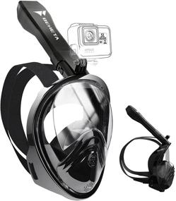 img 3 attached to BENETA Full Face Snorkel Mask: 180° Panoramic Views, with Camera Mount, Anti-Leak & Anti-Fog Technology - Ideal Snorkeling Gear for Adults