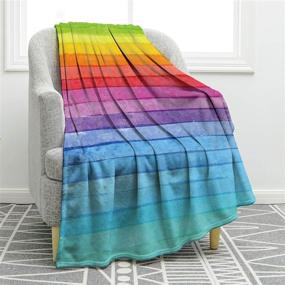 img 4 attached to Jekeno Blanket Rainbow Travelling Camping