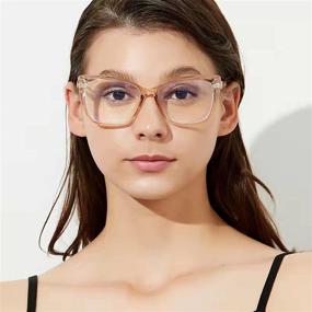 img 2 attached to OWTXIS Oversized Lightweight Eyeglasses Champagne