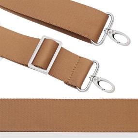 img 1 attached to Purse Strap Shoulder Strap Replacement Adjustable Belt Guitar Style Canvas Cross Body Hand Bag Strap