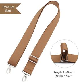 img 2 attached to Purse Strap Shoulder Strap Replacement Adjustable Belt Guitar Style Canvas Cross Body Hand Bag Strap