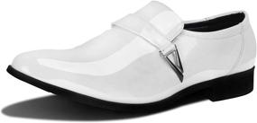 img 3 attached to 👞 Zzhap Men's Pointed Toe Tuxedo Loafer Shoes: Classy Casual Footwear with Slip-On Comfort