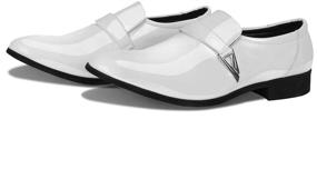 img 1 attached to 👞 Zzhap Men's Pointed Toe Tuxedo Loafer Shoes: Classy Casual Footwear with Slip-On Comfort