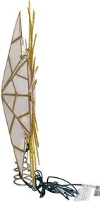 img 1 attached to 🌟 Kurt Adler 12" Gold Capiz Lighted Tree Topper: Beautiful and Luminous Christmas Star Decoration