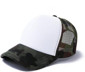 img 4 attached to TOPTIE Curved Trucker Snapback: Stylish Adjustable Green Hat for Boys' Accessories