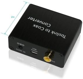 img 3 attached to Xtrempro Toslink Optical to Coax Coaxial Digital Audio Converter - Black (65040) - Dolby Digital & DTS 5.1 Support, Multiple Sampling Rates (44.1Khz, 48Khz, 96Khz, 192Khz)