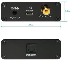 img 2 attached to Преобразователь цифрового аудио Xtrempro Toslink Optical в Coax Coaxial - черный (65040) - поддержка Dolby Digital & DTS 5.1, различные частоты дискретизации (44,1 КГц, 48 КГц, 96 КГц, 192 КГц)