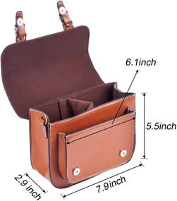 img 2 attached to 📷 Brown PU Leather Case Bag for Fujifilm Instax Mini 11/9/8/70/26/90 Film Camera, Square SQ6, Mini Link Printer - Retro Vintage Style