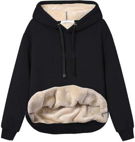 img 4 attached to 🧥 Winter Hooded Pullover for Women - Yeokou Sherpa Fleece, Warm and Heavyweight Sweatshirt