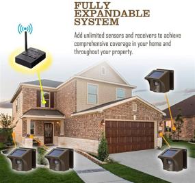 img 1 attached to Wireless Solar Driveway Alarm System - Long Range Outdoor Motion Sensor & Detector, Weather Resistant - Monitor and Protect Your Driveway with Wireless Alarms