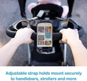 img 1 attached to Uber Bike Phone Mounts, 2 Pack, Silicone Handle Bar Mount for Multiple Devices: Bicycles, Strollers, Shopping Carts, Motorcycles, Car Headrests - Fits iPhones, Pixel, Galaxy, Nokia - For Smart Phones 4” to 5.7”, 58761