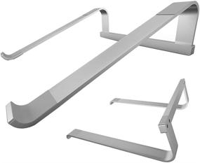 img 4 attached to 🖥️ Aluminum Ventilated Laptop Stand Riser by SKYZONAL - Ergonomic Design in Space Gray