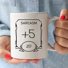 img 2 attached to 🎲 D&D Stats Mug - Sarcasm 11oz White Ceramic Coffee Mug - Dungeons and Dragons - RPG - DnD - Perfect Gift for Geeks