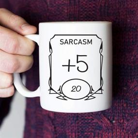 img 1 attached to 🎲 D&D Stats Mug - Sarcasm 11oz White Ceramic Coffee Mug - Dungeons and Dragons - RPG - DnD - Perfect Gift for Geeks