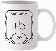 🎲 d&d stats mug - sarcasm 11oz white ceramic coffee mug - dungeons and dragons - rpg - dnd - perfect gift for geeks logo