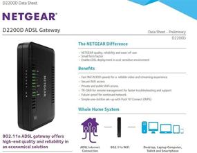img 1 attached to 🚀 Highly Efficient NETGEAR D2200D ADSL Modem/Wireless Combo for Frontier: Optimize Your Internet Connection