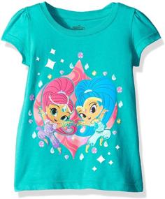 img 1 attached to 👧 Shimmer and Shine Jade T-Shirt for Toddler Girls – Nickelodeon Puff Sleeve, Size 3T