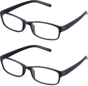 img 2 attached to 👓 Read Optics 2-Pack Non Prescription Brown & Black Reading Glasses: Magnification +1 to 3.5