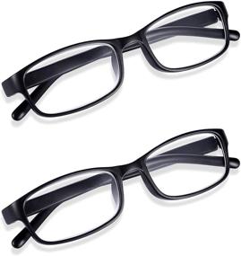 img 1 attached to 👓 Read Optics 2-Pack Non Prescription Brown & Black Reading Glasses: Magnification +1 to 3.5