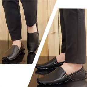 img 1 attached to 👞 Ноблспирит NSLFS8503 WH39 Водительская кожаная мода Мужские лоуферы и туфли на подошве