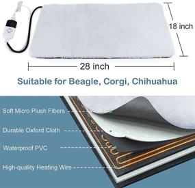 img 3 attached to SHU UFANRO Pet Heating Pad: Waterproof Electric Heated Pad for Dogs Cats - Ideal for Whelping Box, Pregnant Dogs, Pet Bed & House