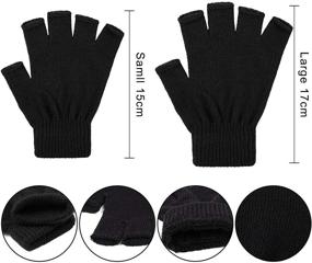 img 3 attached to Stretchy URATOT Unisex Fingerless Gloves: Versatile Men’s Accessories for Gloves & Mittens