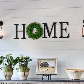 img 4 attached to 🏡 ShapeStack Wooden Letters Home with Wreath: Add Charm to Your Living Space