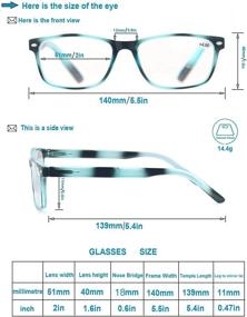 img 2 attached to 👓 Stylish Women's Reading Glasses Set: 4 Pairs with Comfortable Spring Hinge