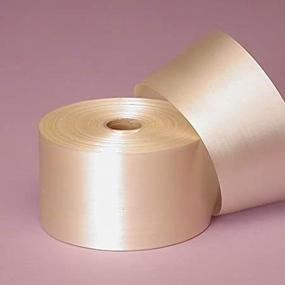 img 1 attached to 🎀 Ivory Embossed Polyester Satin Ribbon, 2.75 inches X 100 Yards