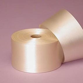 img 2 attached to 🎀 Ivory Embossed Polyester Satin Ribbon, 2.75 inches X 100 Yards