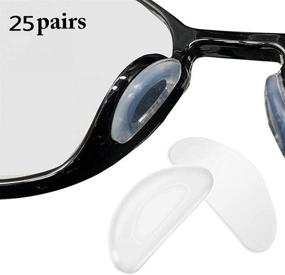 img 4 attached to 👃 Enhance Comfort and Grip with Stick-on Anti-Slip Silicone Nose Pads for Eyeglasses, Glasses, and Sunglasses