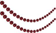 🎄 buffalo plaid christmas ball strings - 2-piece christmas ball garland pom pom garland - 25mm, 40 balls for christmas wall fireplace christmas tree decoration (black and red plaid) logo