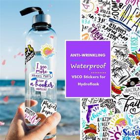 img 2 attached to 🌊 Waterproof Inspirational Quote Stickers - 100 Pieces for Water Bottles, Laptops, and More!