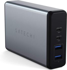 img 4 attached to 🔌 Satechi 108W Pro USB-C PD Desktop Charger - 2 USB-C PD &amp; 2 USB-A Ports - Compatible with MacBook Pro 2020/2019, MacBook Air 2020/2018, iPad Air 2020, iPad Pro 2020, iPhone 12 Max Pro/12 Mini/12 (USA)