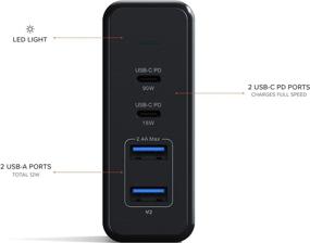 img 1 attached to 🔌 Satechi 108W Pro USB-C PD Desktop Charger - 2 USB-C PD &amp; 2 USB-A Ports - Compatible with MacBook Pro 2020/2019, MacBook Air 2020/2018, iPad Air 2020, iPad Pro 2020, iPhone 12 Max Pro/12 Mini/12 (USA)