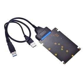 img 1 attached to 📱 Адаптер M.2 NGFF или mSATA SSD к USB 3.0 с SATA-кабелем - 2-в-1 конвертер считывающая карта, поддерживающая mSATA SSD и M.2 SATA B Key SSD размеров 2230, 2242, 2260, 2280