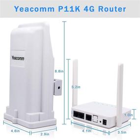 img 1 attached to Yeacomm 4G Outdoor CPE WiFi Router, LTE IP66 CPE Kit with Sim Card Slot + 🌐 Indoor AP WiFi Hotspot, 150Mbps CAT4 Mobile WiFi Router for America/Europe/Middle East/Africa - Not Suitable for Verizon