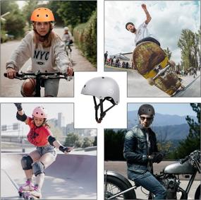 img 3 attached to 🛴 Adjustable Adult Skateboard Helmet - Multi-Sports Protection for Skating, Cycling, Scooter, Skateboarding, Rollerblading, Inline Skating