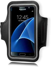 img 3 attached to 📱 S7 Armband for Samsung Galaxy S7 G930 - Bastex Black Runner's Case with Key Slot